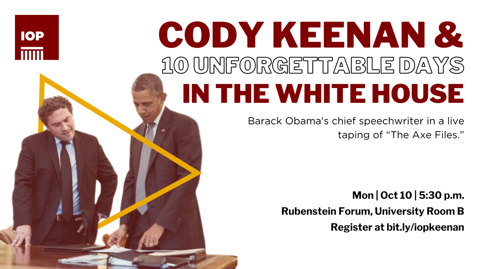 Cody Keenan and Ten Unforgettable Days in the White House