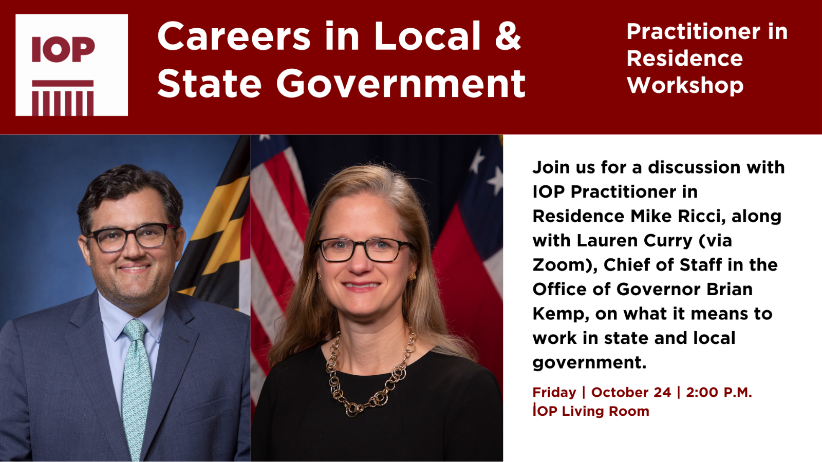 Poster Image for Careers in Local & State Government with Lauren Curry, Chief of Staff to Georgia Gov. Kemp