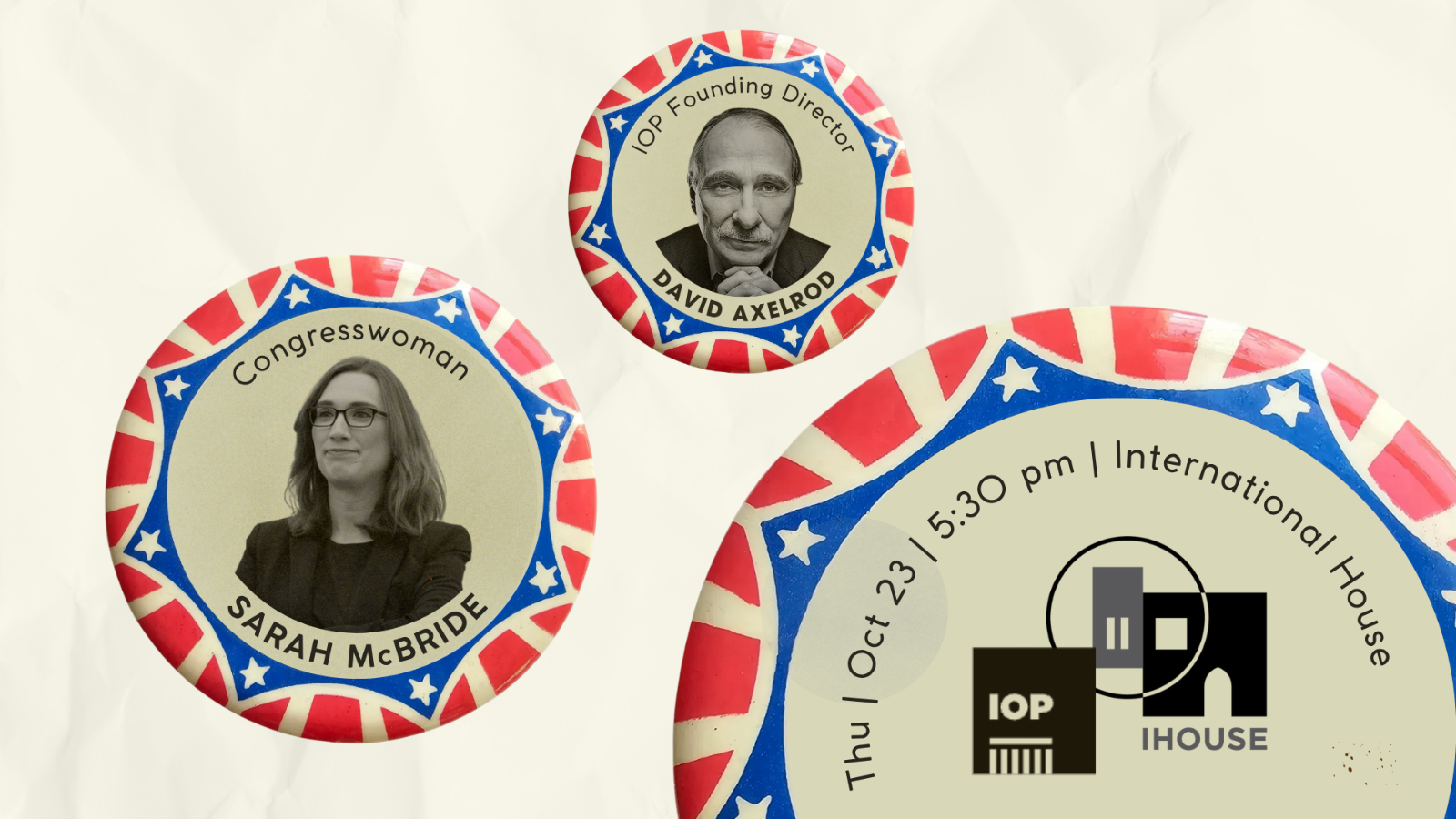 Poster Image for Congresswoman Sarah McBride in Conversation with David Axelrod