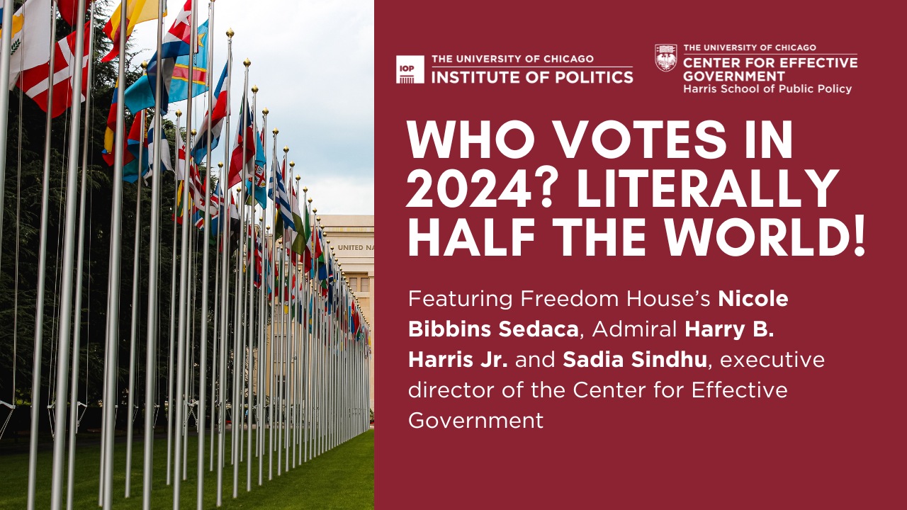 Poster Image for Who votes in 2024? Literally half the world!