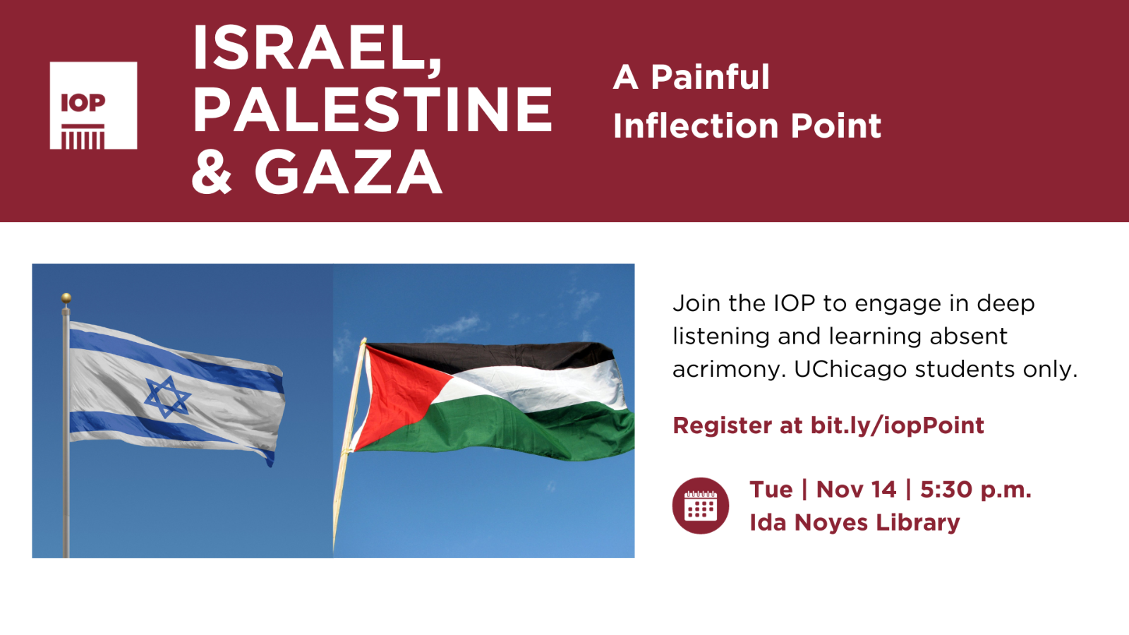 Poster Image for Israel, Palestine, and Gaza: A Painful Inflection Point