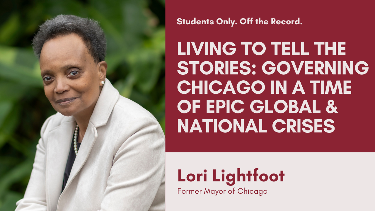 Poster Image for Lori Lightfoot | Saving Democracy at the Local Level