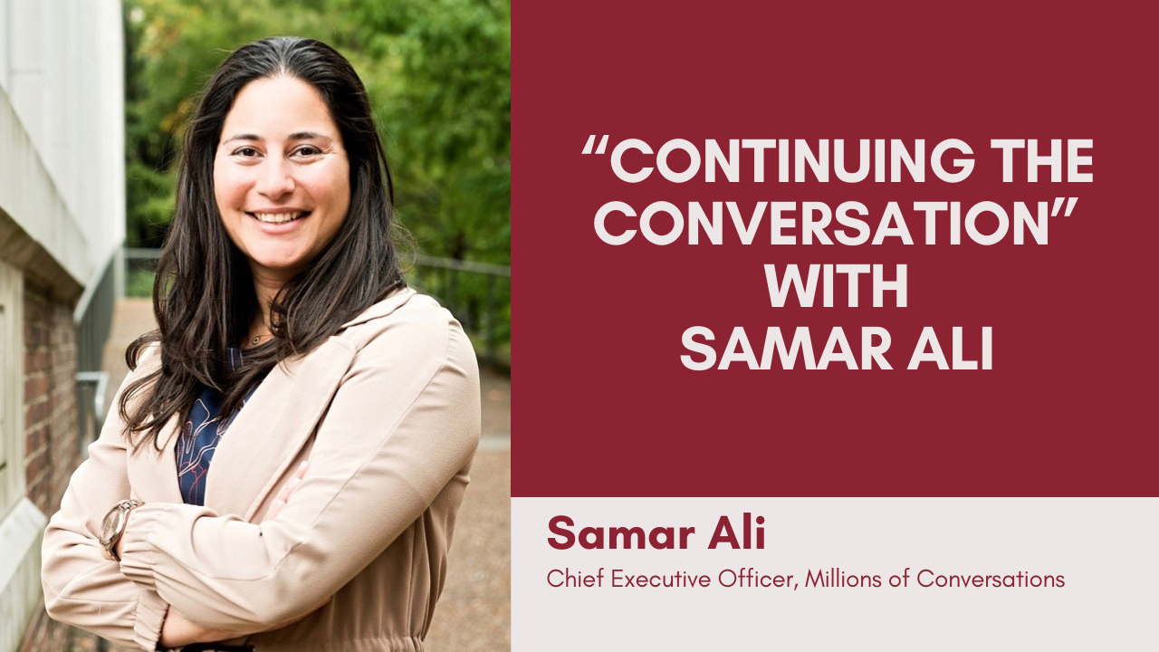 Poster Image for Continuing the Conversation with Samar Ali